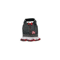 Biker Dress Dog Harness by Doggles - Red Plaid Teacup