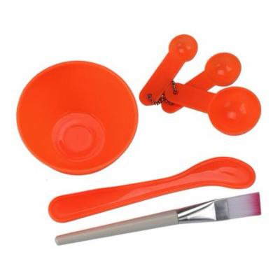 Mosunx 4 in 1 DIY Facial Mask Mixing Bowl Brush Spoon Stick Tool Face Care Set FSS OR