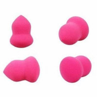 Blender Foundation Powder Puff Multi Shape Sponges Cosmetic Tools (4 pack)- Pink
