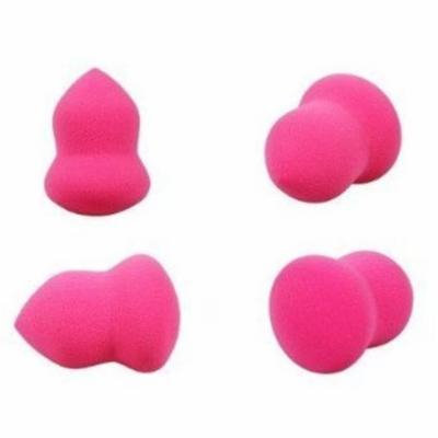 Blender Foundation Powder Puff Multi Shape Sponges Cosmetic Tools (4 pack)- Pink