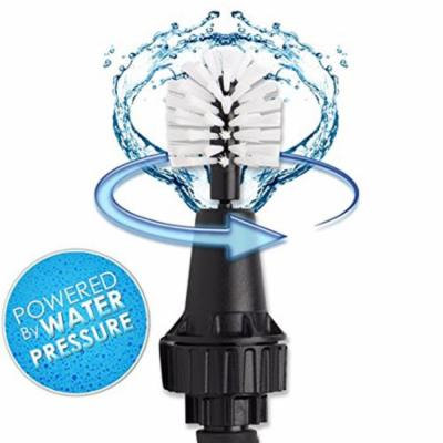 Wheel Brush, Premium Water-Powered Turbine for Rims, Engines, Bikes, Equipment, Furniture and More (White/Black)
