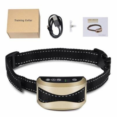 Dog Bark Collar Anti Barking Dog Training System Harmless Shock or No Beep / Vibration / 7 Levels Sensitivity Rechargeable Electric Shock Control Adjustable Collar for Small Medium Large Dogs,Dog Bark