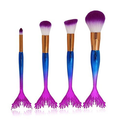 Makeup Brush Set,Putars 4Pcs Professional Women Soft Material Makeup Brush for Perfect Application,for Eyebrow Eyeliner, Blush, Foundation, Contour and Blending