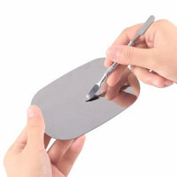 Stainless Steel Professional Pro Cosmetic Makeup Palette Spatula Makeup Artist Tool for Mix Foundation Shades (4.9 * 2.9inch),Makeup Palette Spatula