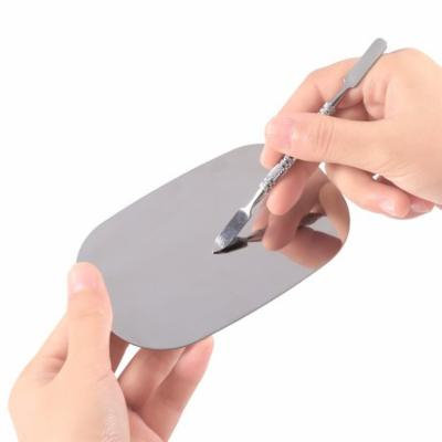 Stainless Steel Professional Pro Cosmetic Makeup Palette Spatula Makeup Artist Tool for Mix Foundation Shades (4.9 * 2.9inch),Makeup Palette Spatula