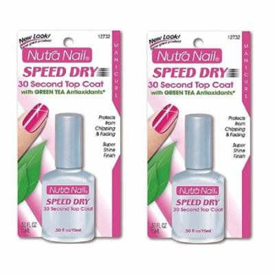 Nutra Nail Speed Dry 30 Second Top Coat with Green Tea Antioxidants (Pack of 2) + FREE Eyebrow Trimmer