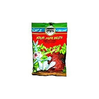 Paskesz Sour Mini Belts Strawberry Flavored 4 Oz. Pack Of 3.
