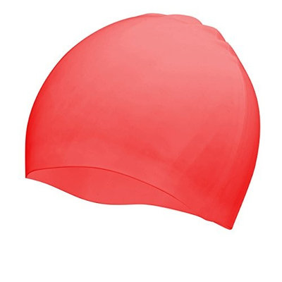 Premium Silicone Swim Cap for Women Men and Kids - 100% Silicone Comfort Strech and Lightweight - Great for Long Hair and Short Hair – Keeps your hair Dry - (Available in 6 Colors)