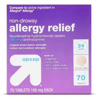 Fexofenadine Hydrochloride Allergy Relief Tablets - Up&Up (Compare to active ingredient in Allegra Allergy)
