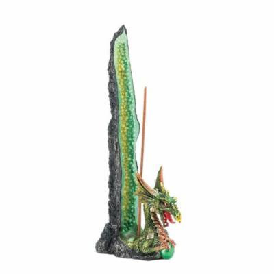 Poly Resin Incense Burner, Green Dragon Incense Burner Holder For Dragons Blood