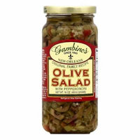 Gambinos Olive Salad With Pepperoncini, 16 OZ (Pack of 6)