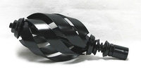 TOUGH GUY 3EDN6 Flue Scraper, Dia 2 1/2,1/4 FNPT, Length 7