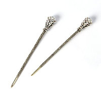 FRCOLOR 2PCS Pearl Hair Stick Vintage Hair Chopsticks Hairpin Chignon Pin