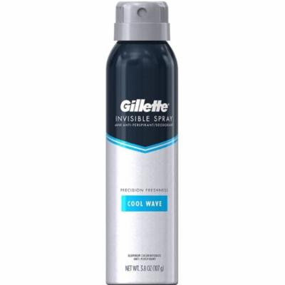4 Pack - Gillette Invisible Spray Antiperspirant & Deodorant, Cool Wave 3.8 oz
