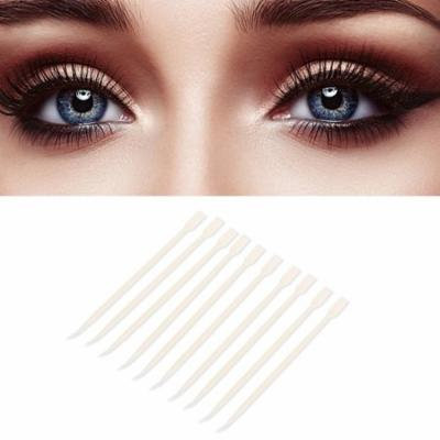 WALFRONT 10pcs Disposable Bent Eyelash Extension Stick Micro Brush Cotton Swab Eyelashes Swab, Makeup Swab, Extension Swab