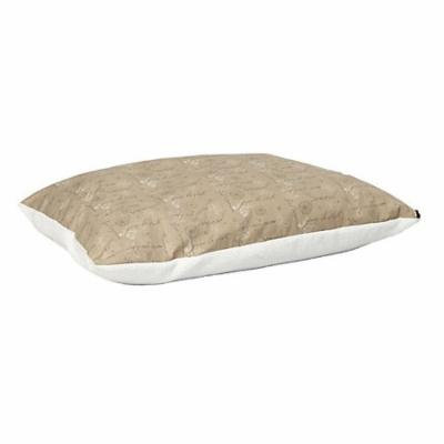 Quiet Time Script Tan Pillow Dog Bed 48x36