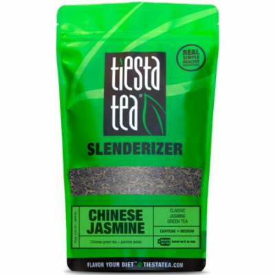 Tiesta Tea Slenderizer, Chinese Jasmine, Loose Leaf Green Tea Blend, Medium Caffeine, 1 Lb Bulk Bag