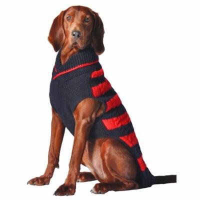 Chilly Dog Red And Navy Rugby Sweater, Large