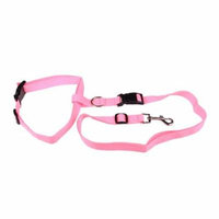 Dog Running Leash hands free for yard, Safe Dog Leash for Running, Walking, Jogging, Hiking & Biking, Durable Training Leash for Pets (Pink)