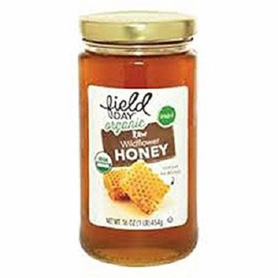 Field Day Organic Raw Wildflower Honey Wildflower Honey Case of 12 16 oz.