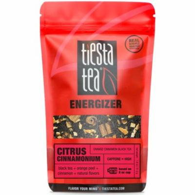 Tiesta Tea Energizer, Citrus Cinnamonium, Loose Leaf Black Tea Blend, High Caffeine, 1.8 Ounce Pouch