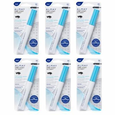 Almay One Coat Multi-Benefit Volume, Length, Definition & Conditioning Mascara # 502 Black (Pack of 6) + Beyond BodiHeat Patch, 1 Ct