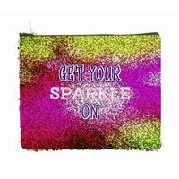 Get Your Sparkle On - Expression - Faux Glitter Print Design - 2 Sided 6.5