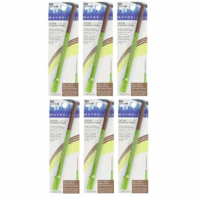 Maybelline Defind A-Brow Brow Pencil, #644 Light Brown (Pack of 6) + Beyond BodiHeat Patch, 1 Ct