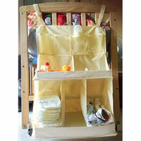 JustNile Waterproof Slip-proof Nylon Baby Nursery Cot Multilayer Hanging Organizer Diaper Caddy 9 Pockets - Beige Color