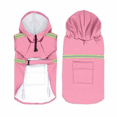STAR-TOP dog Raincoat Adjustable Pet Water Proof Clothes Lightweight Rain Jacket Poncho Hoodies with Strip Reflective