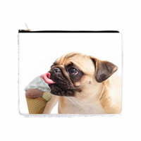 Pug Puppy Dog Licking Ice Cream - 6.5