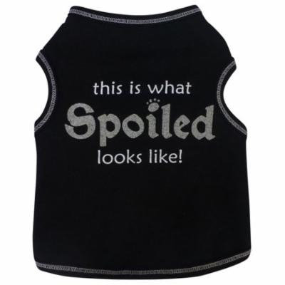 I See Spot 918604BLK3 Dog Tank T-Shirt, Black, Small