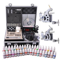 Tattoo Kit Supplies 40x Bottles of 5ml tattoo Inks Tattoo Guns Carrying Case For All Level Tattoo Artist and Starters