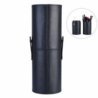 Pretty See Detachable Makeup Brush Holder High-capacity Cylindrical Cosmetic Storage Case, 9.1''x 3.1'', Black