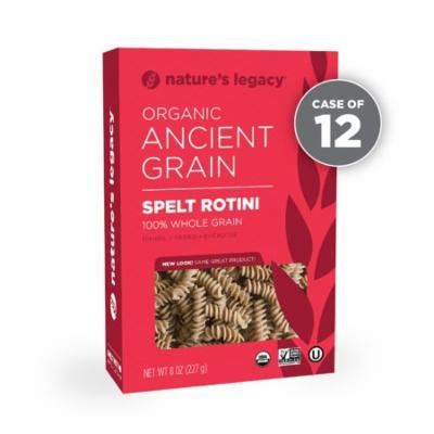 Nature's Legacy Organic Whole Grain Spelt Rotini Pasta (Case of 12 – 8 oz.)