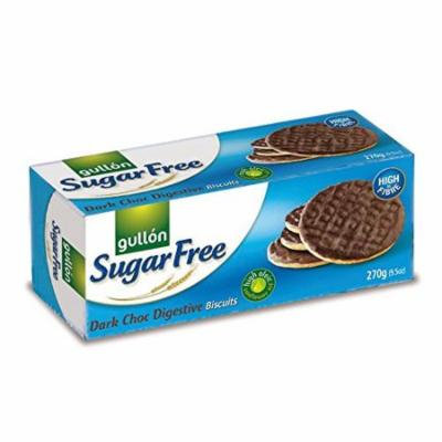 Gullon Sugar Free Dark Chocolate Digestives 270g (Pack of 3)