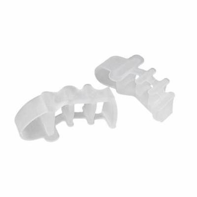 2Pcs Pinky Toe Separator Straightener 4 Loops Gel Toe Separators for Pinky Toe (White)