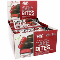 Optimum Nutrition, Protein Cake Bites, Chocolate Dipped Cherry Flavor, 12 Bars, 2.22 oz (63 g) Each(pack of 4)