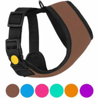 Soft Mesh Dog Harness Neoprene Puppy Padded Vest Adjustable Outdoor Pet Harnesses for Small Dogs, Brown
