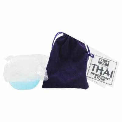 Thai Deodorant Stone with Velvet Pouch by Thai Deodorant Stone (pack of 1)