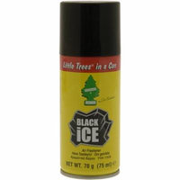 Little Tree in a CAN Car Air Freshener 2.5 oz Aerosol Spray, Black Ice Scent (Pack of 12)