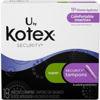 U By Kotex Super Security Tampons - 18 Ct (Pack of 2)