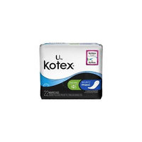 U by Kotex Unscented Long Super Security Maxi Pads 22 ct (Pack of 12)