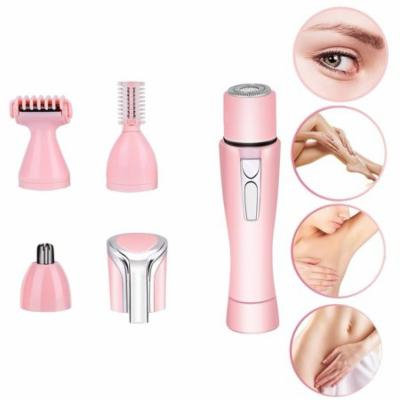VBESTLIFE Eyebrow Shaver Hair Trimmer,4-in-1 Portable Mini Electric Shaving Women Cutter Rotating Nose Ear Hair Eyebrow Trimmer Set