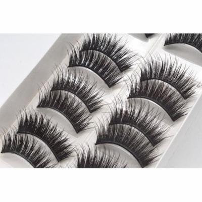 Mosunx 10 Pairs Of Mechanism Half manual False Eyelash Hard Stems Lengthen Thick