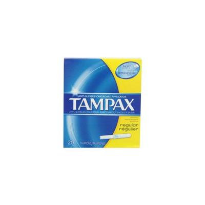 Tampax Cardboard Applicator Tampons, Regular Absorbency, 20 Count - Pack of 4 (80 Total Count)