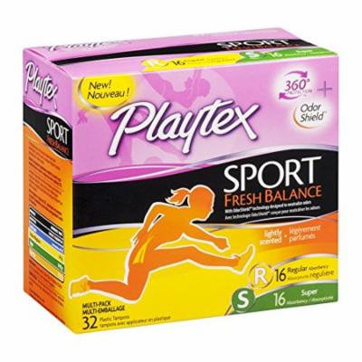 Playtex Sport Fresh Balance Tampons with Odor Shield (Pack of 6)