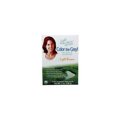 Color The Gray Hair Color & Conditioner Kit Light Brown - 7 fl. oz. by Light Mountain Natural (pack of 4)