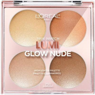 6 Pack - L'Oreal Paris True Match Lumi Glow Nude Highlighter Palette, Sun-Kissed 0.26 oz