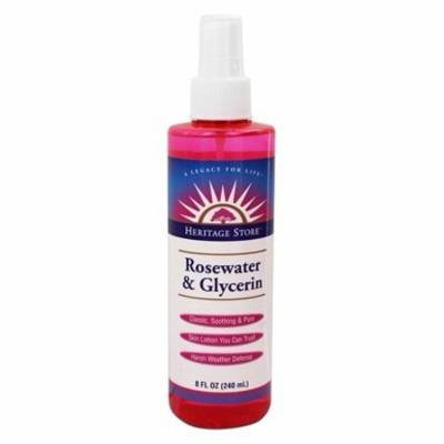 Flower Water Atomizer Rosewater & Glycerin - 8 fl. oz. by Heritage (pack of 1)
